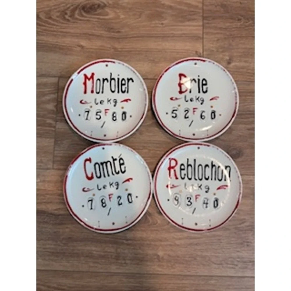 Williams-Sonoma French Market Plates Appetizers Cheese‎ Earthenware Set of 4 7